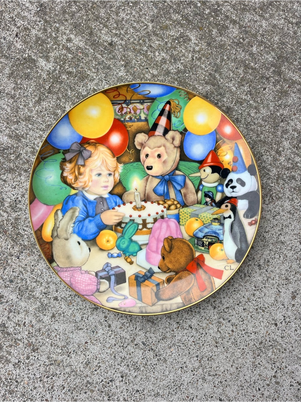Carol Lawson Teddy’s Birthday Party Decorative Plate
